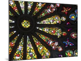 Stained Glass Detail National Basilica, Quito, Ecuador-Brent Bergherm-Mounted Photographic Print