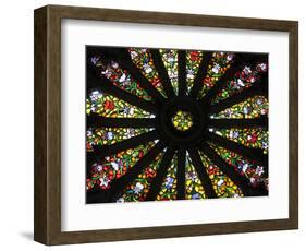 Stained Glass Detail National Basilica, Quito, Ecuador-Brent Bergherm-Framed Photographic Print