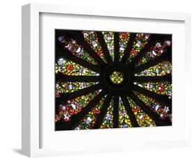 Stained Glass Detail National Basilica, Quito, Ecuador-Brent Bergherm-Framed Photographic Print