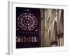 Stained-Glass from Rose Window of North Facade and Pillars of Nave of Cathedral of Notre-Dame-null-Framed Giclee Print