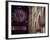 Stained-Glass from Rose Window of North Facade and Pillars of Nave of Cathedral of Notre-Dame-null-Framed Giclee Print