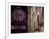 Stained-Glass from Rose Window of North Facade and Pillars of Nave of Cathedral of Notre-Dame-null-Framed Giclee Print