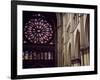 Stained-Glass from Rose Window of North Facade and Pillars of Nave of Cathedral of Notre-Dame-null-Framed Giclee Print