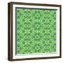 Stained Glass Green Pattern-Cora Niele-Framed Photographic Print