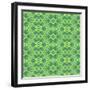 Stained Glass Green Pattern-Cora Niele-Framed Photographic Print