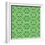 Stained Glass Green Pattern-Cora Niele-Framed Photographic Print