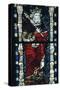 Stained glass image of King Canute, 11th century-Unknown-Stretched Canvas