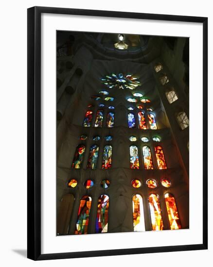 Stained Glass in Sagrada Familia, Barcelona, Catalonia, Spain, Europe-null-Framed Photographic Print