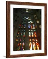 Stained Glass in Sagrada Familia, Barcelona, Catalonia, Spain, Europe-null-Framed Photographic Print