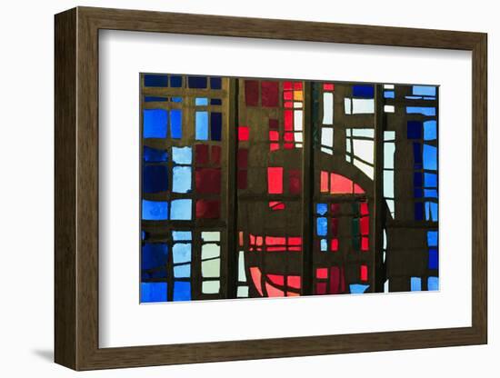 Stained Glass in Saint Michel Du Havre Church, Le Havre, Normandy, France, Europe-Richard Cummins-Framed Photographic Print