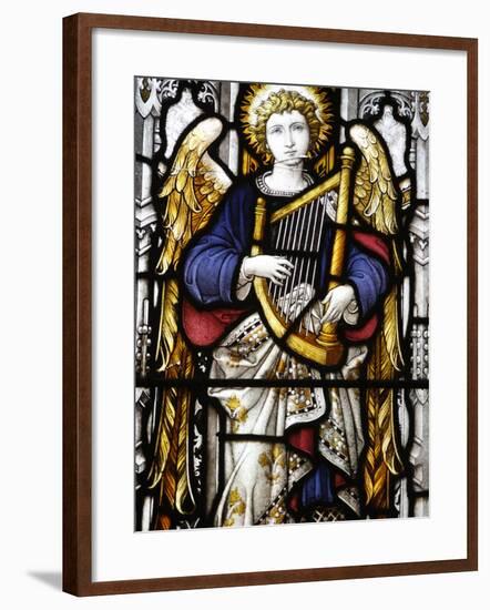 Stained Glass in St. George Anglican Cathedral, Jerusalem, Israel, Middle East-null-Framed Photographic Print