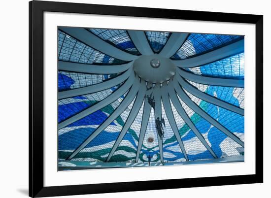 Stained Glass in the Metropolitan Cathedral of Brasilia-Michael Runkel-Framed Photographic Print