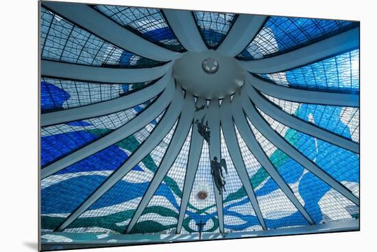 Stained Glass in the Metropolitan Cathedral of Brasilia-Michael Runkel-Mounted Photographic Print