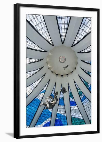 Stained Glass in the Metropolitan Cathedral of Brasilia-Michael Runkel-Framed Photographic Print