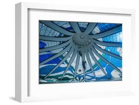 Stained Glass in the Metropolitan Cathedral of Brasilia-Michael Runkel-Framed Photographic Print