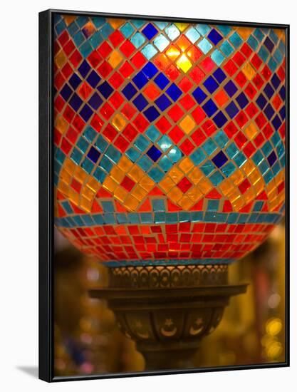 Stained Glass Lamp Vendor in Spice Market, Istanbul, Turkey-Darrell Gulin-Framed Photographic Print