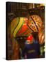 Stained Glass Lamp Vendor in Spice Market, Istanbul, Turkey-Darrell Gulin-Stretched Canvas