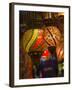 Stained Glass Lamp Vendor in Spice Market, Istanbul, Turkey-Darrell Gulin-Framed Photographic Print