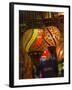 Stained Glass Lamp Vendor in Spice Market, Istanbul, Turkey-Darrell Gulin-Framed Photographic Print