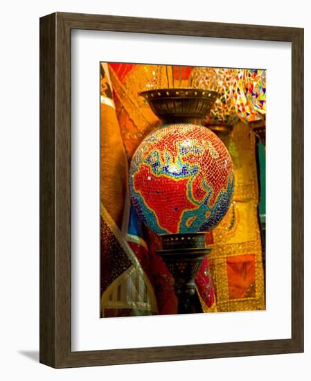 Stained Glass Lamp Vendor in Spice Market, Istanbul, Turkey-Darrell Gulin-Framed Photographic Print