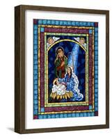 Stained Glass Nativity-Sheila Lee-Framed Giclee Print