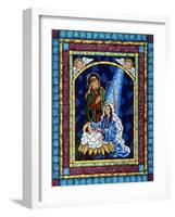 Stained Glass Nativity-Sheila Lee-Framed Giclee Print