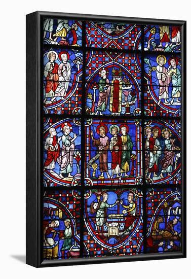 Stained glass, Notre-Dame de Chartres Cathedral, Chartres, Eure-et-Loir, France-Godong-Framed Photographic Print
