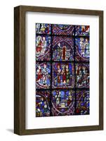 Stained glass, Notre-Dame de Chartres Cathedral, Chartres, Eure-et-Loir, France-Godong-Framed Photographic Print