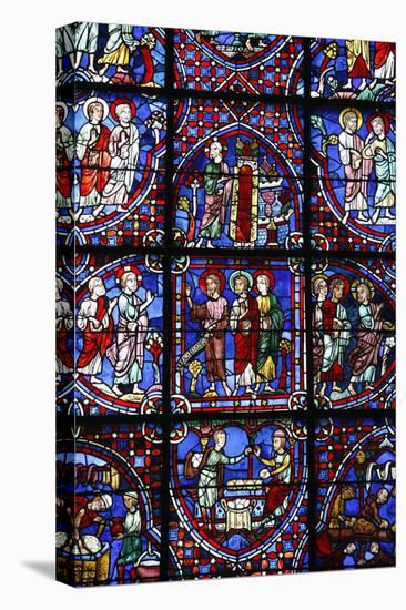 Stained glass, Notre-Dame de Chartres Cathedral, Chartres, Eure-et-Loir, France-Godong-Stretched Canvas