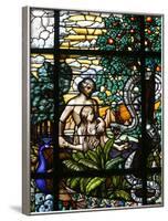 Stained Glass of Adam and Eve in the Garden of Eden, Vienna, Austria, Europe-Godong-Framed Photographic Print