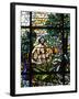 Stained Glass of Adam and Eve in the Garden of Eden, Vienna, Austria, Europe-Godong-Framed Photographic Print