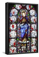 Stained glass of Christ's Passion, Saint Martin's church, Saint-Valery-sur-Somme, Somme, France-Godong-Framed Photographic Print