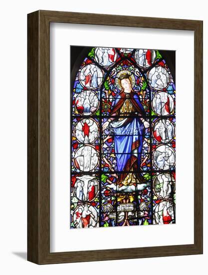 Stained glass of Christ's Passion, Saint Martin's church, Saint-Valery-sur-Somme, Somme, France-Godong-Framed Photographic Print