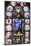 Stained glass of Christ's Passion, Saint Martin's church, Saint-Valery-sur-Somme, Somme, France-Godong-Mounted Photographic Print