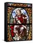 Stained Glass of John the Baptist, Saint-Louis Cathedral, Versailles, France, Europe-null-Framed Stretched Canvas