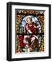 Stained Glass of John the Baptist, Saint-Louis Cathedral, Versailles, France, Europe-null-Framed Photographic Print