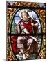 Stained Glass of John the Baptist, Saint-Louis Cathedral, Versailles, France, Europe-null-Mounted Photographic Print