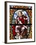 Stained Glass of John the Baptist, Saint-Louis Cathedral, Versailles, France, Europe-null-Framed Photographic Print