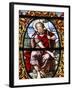 Stained Glass of John the Baptist, Saint-Louis Cathedral, Versailles, France, Europe-null-Framed Photographic Print