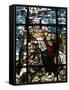 Stained Glass of Moses Holding the Tablets of the Law, Vienna, Austria, Europe-Godong-Framed Stretched Canvas