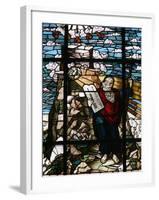 Stained Glass of Moses Holding the Tablets of the Law, Vienna, Austria, Europe-Godong-Framed Photographic Print