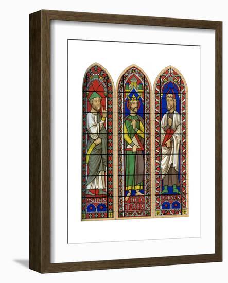 Stained Glass of Moses, King David and Isaiah, Bourges Cathedral, 13th Century-Lemercier-Framed Giclee Print