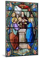 Stained glass of Presentation of Jesus Christ at the Temple, Shrine of Our Lady of La Salette-Godong-Mounted Photographic Print