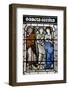 Stained glass of St. Cecilia, Oxford's Cathedral at Christ Church College, Oxford-Godong-Framed Photographic Print