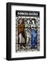 Stained glass of St. Cecilia, Oxford's Cathedral at Christ Church College, Oxford-Godong-Framed Photographic Print