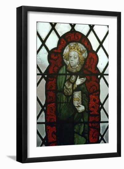 Stained glass of St Edward the Confessor, 15th century-Unknown-Framed Giclee Print