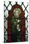 Stained glass of St Edward the Confessor, 15th century-Unknown-Stretched Canvas