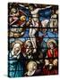 Stained Glass of the Crucifixion, San Jeronimo's Church, Madrid, Spain, Europe-Godong-Stretched Canvas