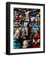 Stained Glass of the Crucifixion, San Jeronimo's Church, Madrid, Spain, Europe-Godong-Framed Photographic Print