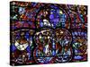 Stained Glass of the Last Judgment in Bourges Cathedral, Bourges, Cher, France, Europe-null-Stretched Canvas